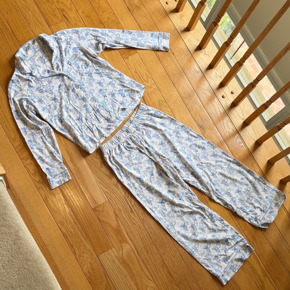Roller Rabbit x Loveshack Fancy Blue Pajamas
